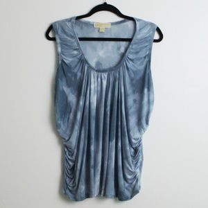 Michael Kors Blue Tie Dye Sleeveless Top Sz S